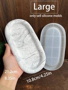 1 件熔岩水泥蜡烛杯硅胶模具 DIY 石膏托盘环氧树脂模具圆形碗容器混凝土模具 - 白色 - 查看 6