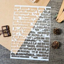 1 pieza Plantilla de pared texturizada moteada para Scrapbooking DIY - Plantilla de plástico para hacer tarjetas, decoración de álbumes y regalos fotográficos - lechoso - Ver 4