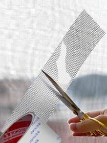 1 Peça Remendo de Reparo de Tela de Fibra de Vidro 5cm X 10cm, Fita Adesiva de Reparo de Tela Anti-Mosquito de Alta Aderência, Remendo de Buraco, Adesivo Durável de Reparo de Tela de Contenção de Vermes para Uso em Portas e Janelas de Casa