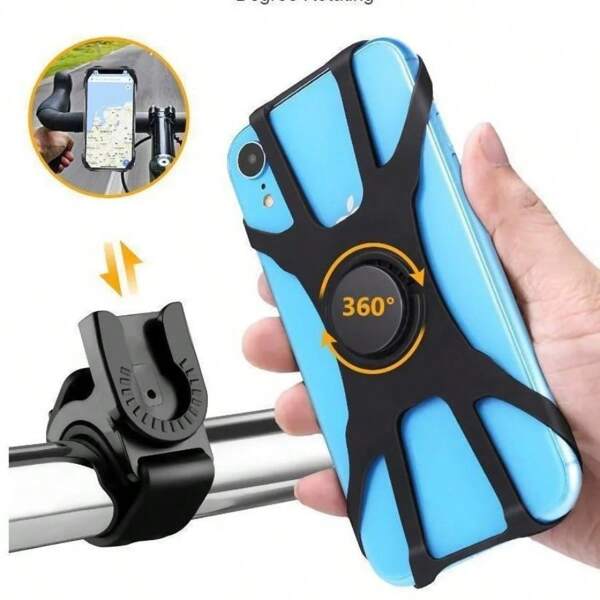Support universel de téléphone en silicone pour vélo, support de téléphone pour moto, support de clip GPS pour vélo