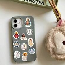 Rollo de 500 pegatinas con diseños bíblicos, pegatinas cristianas, pegatinas de dibujos animados, pegatinas en forma de corazón, pegatinas divertidas, pegatinas de vinilo para botellas de agua, Hydroflask, guitarra, equipaje, teléfono, estuches, portátiles, patinetas, regalos - Multicolor - Ver 4