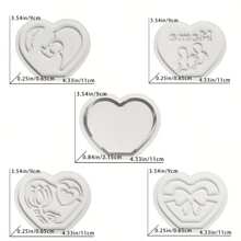 1set/5pcs Mother's Day Love Box Candle Base Ornament Resin Silicone Mold DIY Gypsum Casting Candlestick Decorative Crafts