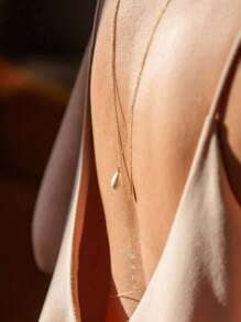 1pc Elegant Sexy Women's Body Chain, Rhinestone & Faux Pearl Design, Suitable For Pairing With Dresses & Swimwear