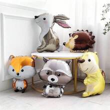 5pcs/Set 23in New Jungle Animal Aluminum Film Balloon Forest Theme Birthday Party Scene Atmosphere Decoration Large Mall Event Camping Party