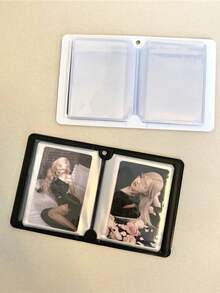 Álbum de fotos dulce y lindo con lazo negro y rosa IG-St, álbum de colección de fans de Idol de película instantánea de 3 pulgadas con tarjetas pequeñas, regalos de regreso a la escuela - Multicolor - Ver 8