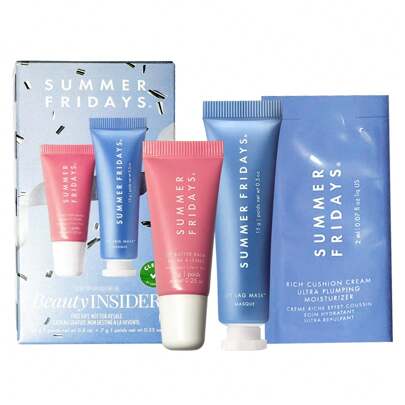  Summer Fridays Jet Lag Mask, Lip Butter Balm, Ultra Plumping Moisturizer 3 Pc Set Travel Size