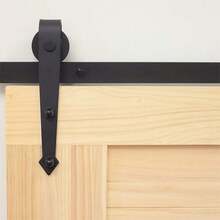Complete Sliding Door Kit For Sliding Door System With 200 Cm Sliding Door Rail, Barn Door Handle - Black 2 - View 6