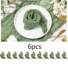 6 Pcs Cheese Cloth Napkins, 20"X20" Crinkle Gauze Dinner Napkins, Cheese Cloth Napkins For Wedding, Party, Birthday, Anniversary, Restaurant, Hotel, Picnic Table Decor - Multicolor - View 1