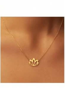 1pc Fashionable Square & Round Snake Necklace, Casual Minimalist Accessory