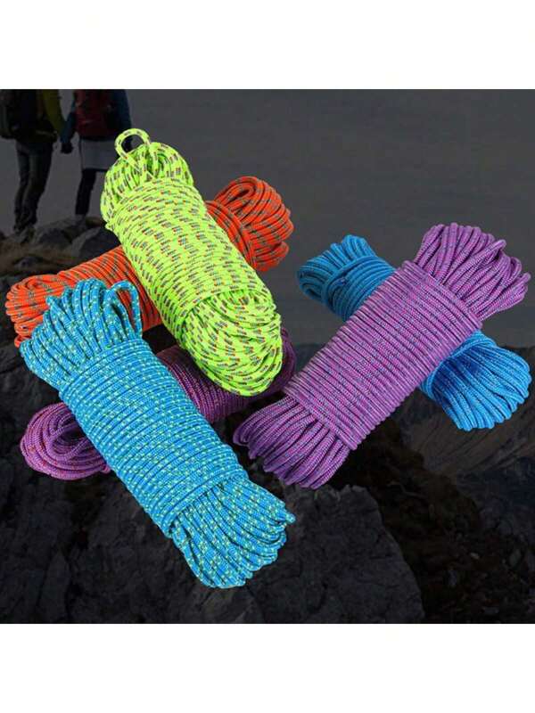 10/50m/Pc Camouflage Multi-Color 7-Strand Outdoor Utility Rescue Binding Climbing Rope, Tent Emergency Survival Paracord, Parachute Cord Bracelet, Camping, Picnic, Clothesline, Pet Leash, Durable DIY Rope
