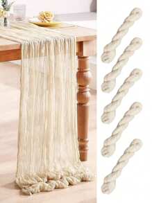 1/2/5 piezas Camino de mesa plegable de estilo lechoso de 90*180cm de poliéster, decoraciones para fiestas de cumpleaños, accesorios para bodas, fiesta del hogar, decoración de mesa para habitación de fiesta, mantel, camino de mesa, cubierta de mesa