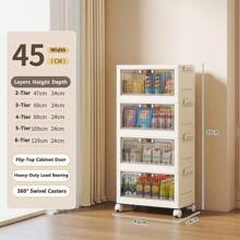 Multilayer (5/4/3/2/1) Freestanding Baby Wardrobe, Thick Infant Storage Cabinet, Household Snack & Clothes Organizer Box, Kids Mini Closet