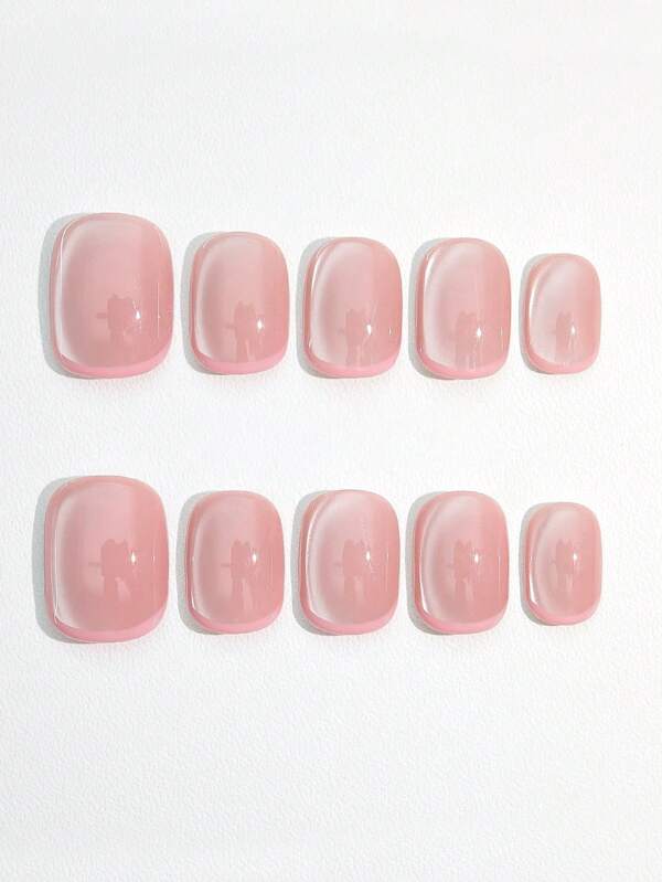 10 Stücke Katzenauge Nail Art Aufkleber, Premium Qualität, handgefertigt, minimalistisch, elegant, natürlicher Nagellook