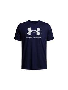 Under Armour Mens UA Logo Short Sleeve Sleeve T-Shirt - Navy Blue - View 1