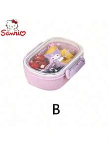 Sanrio 1PC Sanrio Official Licence Cute Kitty Cat Handheld Lunch Box, Girl Heart Portable And Handheld Bento Box, Office Workers, Students Divided Lunch Box, Fruit Box,School Supplies