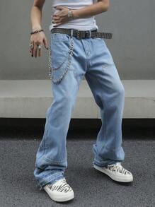 Men's Flared Pocket Casual Versatile Jeans