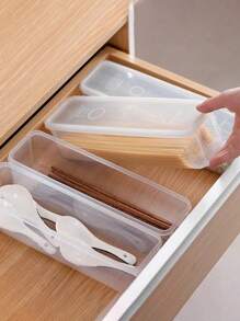 1-10 paquete de recipientes rectangulares apilables y herméticos - Conservador de hierbas y fiambrera para preparación de comidas | Aptos para congelador y microondas, tapas con cierre | Organizador de refrigerador, útiles escolares