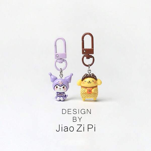 Sanrio Ciondolo portachiavi di Hello Kitty, personaggio dei cartoni Sanrio, carino, versatile da appendere, accessorio semplice per zaino o borsa
