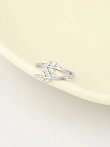 1pc Adjustable Silver Leaf Shaped Anklet, Beach Style - Multicolor - View 4