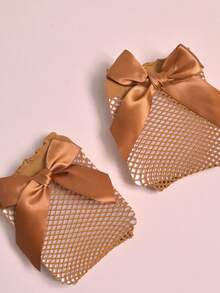 1 Pair Baby Girls' Butterfly Decor Fashion Fishnet Socks, Summer - Multicolor - View 9