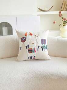 LCUHPCL 1 pièce Housse de coussin décorative tissée à la main, de style marocain coloré, avec des glands brodés. Convient pour le canapé, le salon, la chambre à coucher. Décoration de la maison pour toutes les saisons. - Multicolore - Voir 9