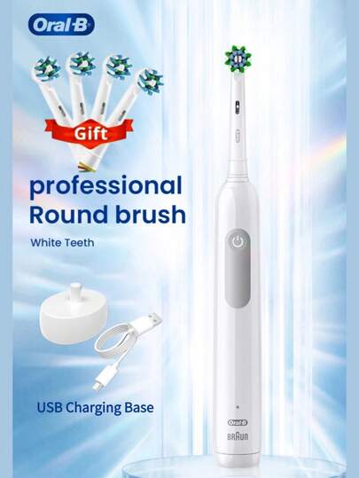 Oral-B Oral B Pro1 Max Rechargeable 3D Electric Toothbrush Small Round Head Brush Head,Rotary Vibrating Toothbrush Oral Care,Gift For Boyfriend/Girlfriend