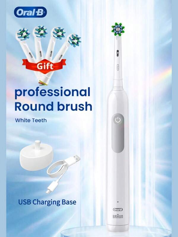 Oral-B Oral B Pro1 Max Rechargeable 3D Electric Toothbrush Small Round Head Brush Head,Rotary Vibrating Toothbrush Oral Care,Gift For Boyfriend/Girlfriend