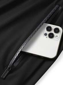 Pantalones cortos de verano para hombres, de poliamida, con alta elasticidad, cordón, cremallera y bolsillo con estampado reflectante - Estilo casual, unicolor, corte regular