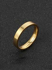 1 pièce Bague fine en acier de titane avec finition mate, bijou résistant à la corrosion, design unisexe