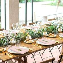 YMHPRIDE 36 Pack Cloth Napkins Cotton Linen Napkins 16 X 16 Inch Napkins Cloth Handmade With Fringe Soft Napkins Cloth Washable Rustic Dinner Napkins Cloth For Wedding Party Dinner Table