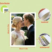 1pc Customized Photo Wall Art Canvas Painting, With Or Without DIY Wooden Frame, Personalized Canvas Art, Wall Decor, Valentine's Day Gift, Art Wall Painting, Souvenir, Bathroom, Bedroom, Office, Living Room, Home Decor, Modern Style, Family Photos, Unique Ideal Gift For Him/Her, Birthday Graduation Gift, Multi-Functional, Durable, Mildew-Proof, Decorative, Reusable, Exquisite, Fashionable, High Quality, Vibrant Colors - Style 1 - View 4