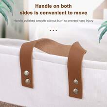 1pc 76L Khaki Large Laundry Basket, Foldable Laundry Bag, Freestanding Tall Laundry Basket, Folding Laundry Bucket, Tote Bag, Bathroom Storage Bag, Basket, Storage Basket, Folding Laundry Basket, Bathroom Accessories Foldable Storage Bags Back To School Travel Essentials Room Decor, Home Decor, Bedroom Decor Storage Organization And Storage - Khaki - View 6