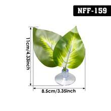1pc Realistic Suction Cup Artificial Plant Leaves, Suitable For Lizard, Chameleon, Gecko, Frog, Snake, Turtle, Spider And Other Reptile & Amphibious Terrarium Decor - Multicolor - View 14