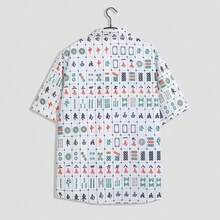 Play Mahjong To Win Money Mahjong War Clothes Battle Robe Short-Sleeved Shirt Loose Short Funny Sand New Year's Gift For Men - 01 - View 7