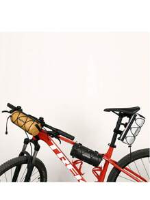 Bike Handlebar Bag - Bicycle Handlebar Roll Bag With Large Reflective Area, Bike Front Pouch With Waterproof Zipper Shoulder Strap Removable Straps For Cycling