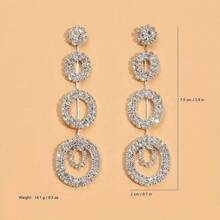 Par de pendientes con colgantes de cristal, elegantes y sensuales, para uso en discoteca, para mujeres