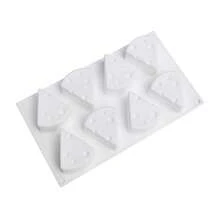 Cetakan Pola Keju 8 Lubang, Tahan Suhu Tinggi, Mudah Dilepas dari Cetakan, Cocok untuk Sabun Buatan Tangan, Lilin, Gipsum, dan Produksi Seni Kerajinan Tangan Lainnya, Tersedia Dua Ukuran untuk Dipilih - Putih - View 11