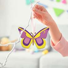Unfinished Wooden Butterfly Shape Painting Craft Kit, DIY Insect Shaped Wooden Art Supplies For Home Holiday Decoration - Multicolor - View 6