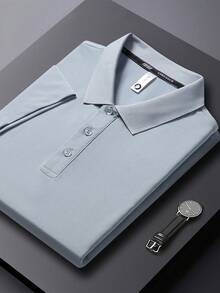 Herren Poloshirt in Einfarbig, Kragen mit halber Knopfleiste, Farbblock, Business Lässig Arbeitshemd als Geschenkidee für den Freund, für Golf, für den täglichen Gebrauch, für den Sommer, für Tennis