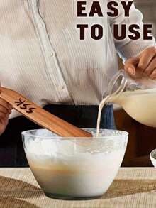 1pc Custom Made Premium Boxwood Nozzle - Narrow Design For Sourdough Starters, Mixing And Reaching Bottom Of Jars, Heavy Duty, Non-Stick, Kitchen Utensil - No Battery Required - Multicolor - View 5