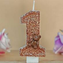 1 件生日蛋糕蜡烛，蛋糕装饰数字蜡烛 0-9，浪漫派对最喜欢的生日蛋糕数字蜡烛，节日，周年纪念派对 - 巧克力棕 - 查看 13