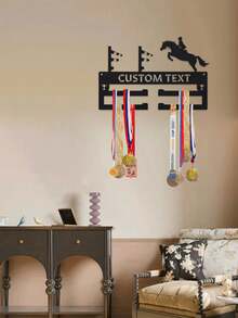 Custom Medal Hanger Horse Ribbon Holder, Sports Awards Ribbons With Name Holder, Horse Riding Medal Hanger Display Rack Equestrian Gift
