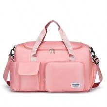 Summer New Arrival Nylon Travel Bags For Women & Men – Mother's Day Gift With Dedicated Shoe Compartment, Expandable Waterproof Duffle Bag For Gym/Weekend/Vacation, Foldable Lightweight Luggage With Dry-Wet Separation, Sakura Pink Carry-On Bag For Beach, College, Hospital, Holiday Trips (2025 Summer Collection)