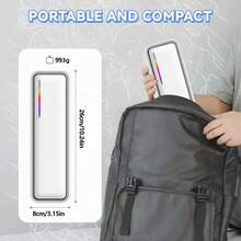 Impressora Portátil Sem Fio para Viagem, Impressora Térmica Suporta Papel Térmico Tamanho Carta EUA 8,5 x 11 pol., Legal A4 e A5, Impressora Sem Tinta para Casa, Escritório, Viagem, Escola, Veículos
