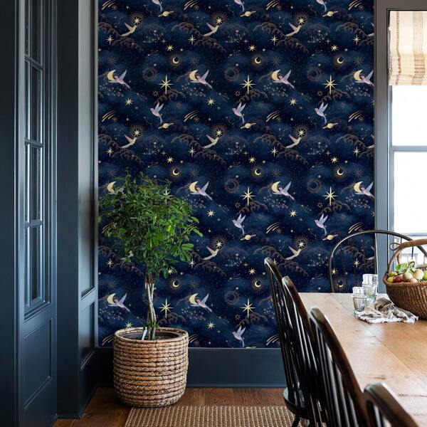 Starry Sky Peel And Stick Wallpaper For Indoor Renovation, Waterproof PVC Self-Adhesive Decorative Sticker For Furniture, Cabinet, DIY Home Decor