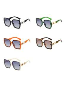 1 bucă ochelari de modă de modă, ochelari de modă, ocazionali, retro pătrați, pătrați, potriviți pentru ieșirile zilnice, stilul de vară pe plajă și pe stradă