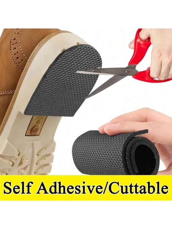 1 pezzo Protettore antiscivolo autoadesivo per suole in EVA, riduzione del rumore, resistente all'usura, adesivo per riparazione di suole, in tessuto non tessuto elegante, con protezione per suole, adatto per tacchi alti, sneaker, sandali