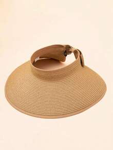 1 buah Topi Jerami Gaya Bohemian Wanita dengan Hiasan Pita, Topi Pantai, Musim Panas - MultiWarna - View 5