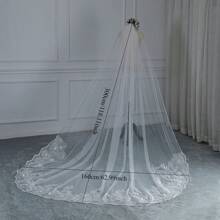 Bride Wedding Veil 3m Long Sparkly Lace New Luxury Bridal Hair Accessory
