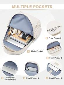 New Backpack, Laptop Backpack Fits 14-15.6 Inch Laptops, Unisex, Lightweight & Durable, Water-Resistant Design